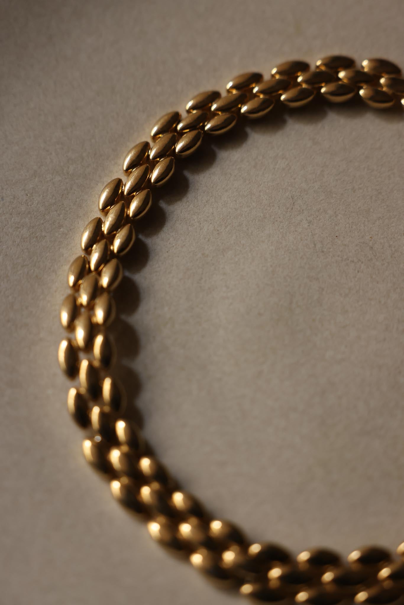Double Row Gold-Tone Necklace|Vintage Baazaar 