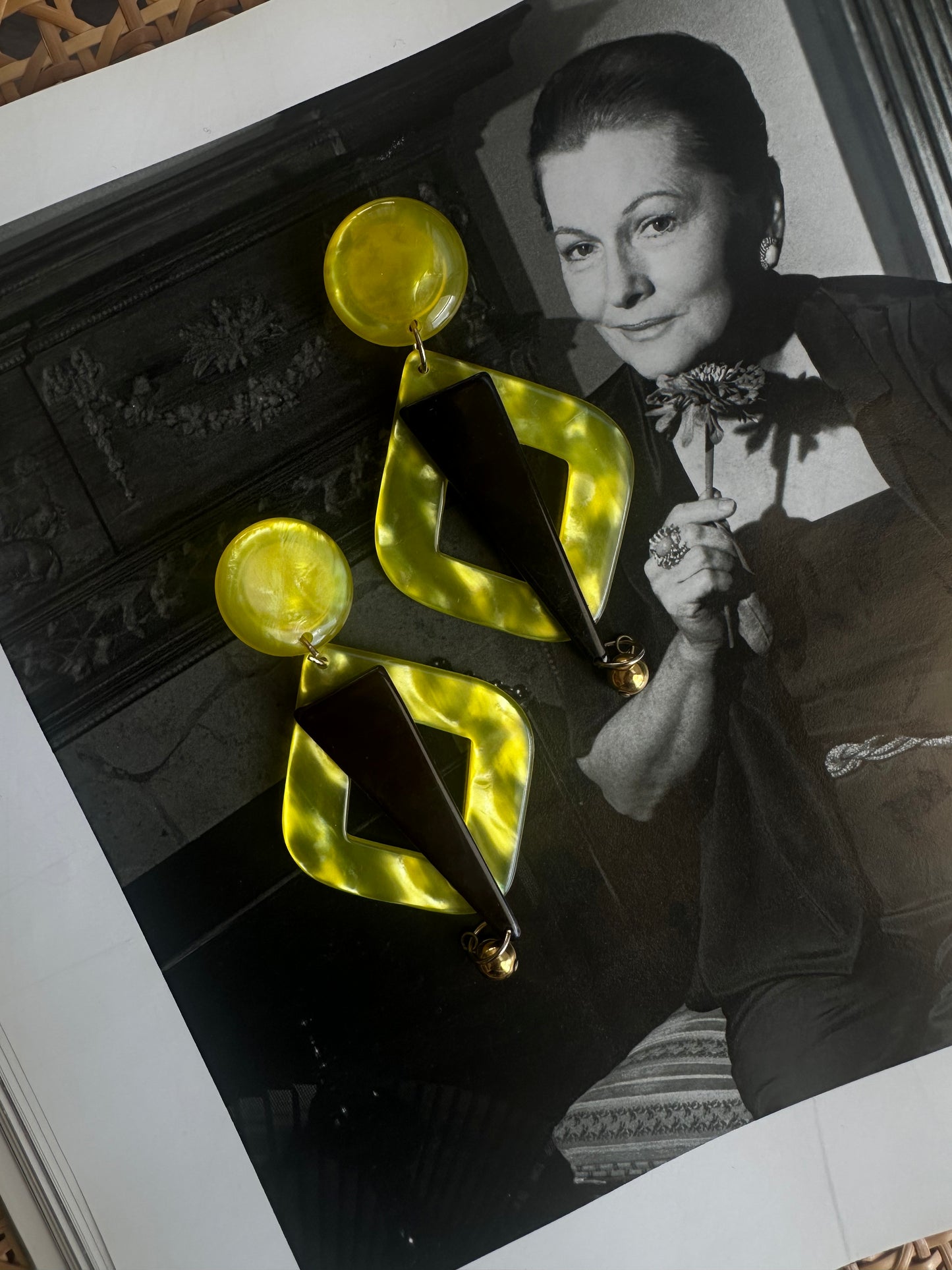 Neon Flash Deco Earrings|Vintage Baazaar 