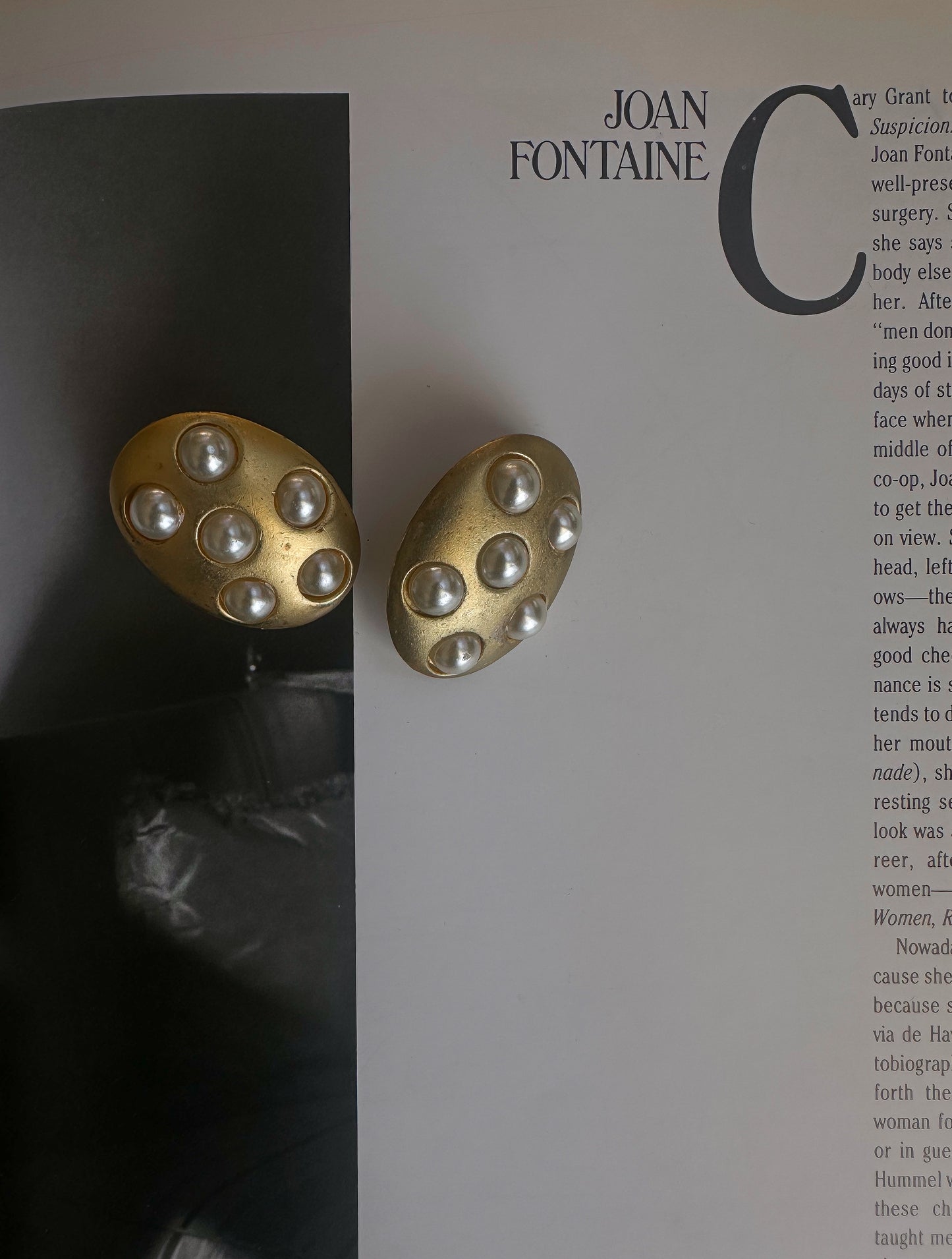 Gilded Dome Pearl Earrings|Vintage Baazaar 