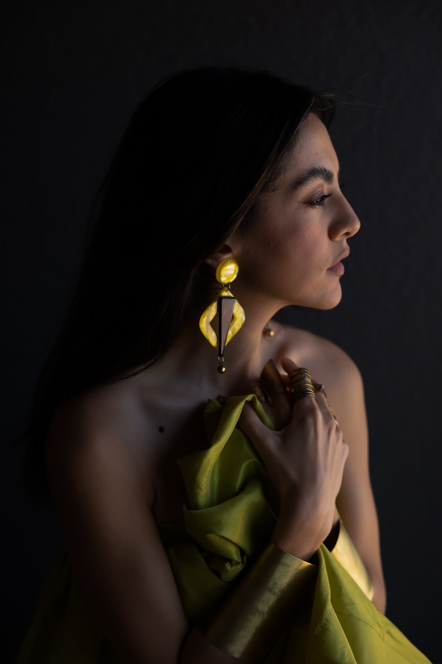 Neon Flash Deco Earrings|Vintage Baazaar 