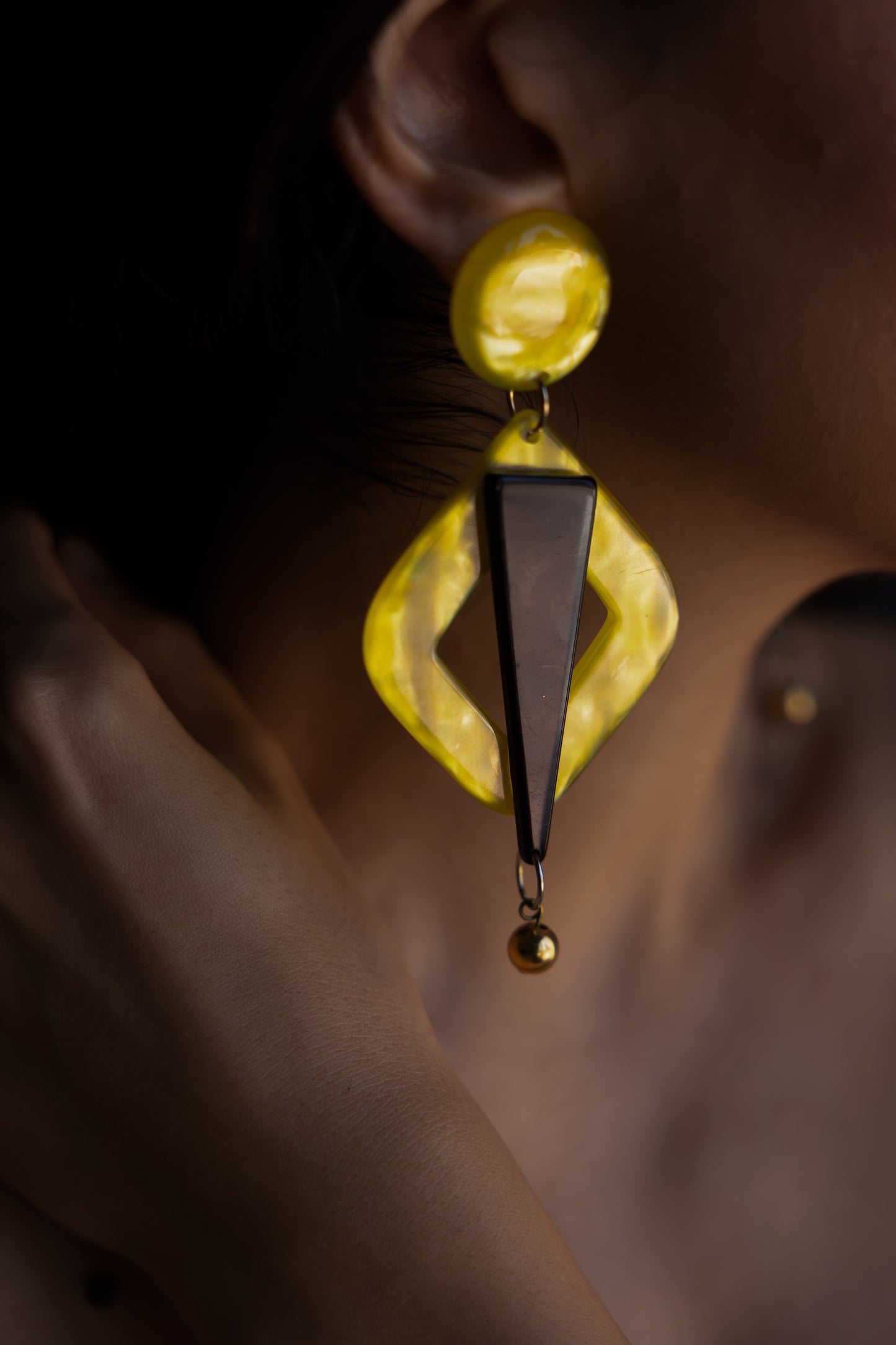 Neon Flash Deco Earrings|Vintage Baazaar 