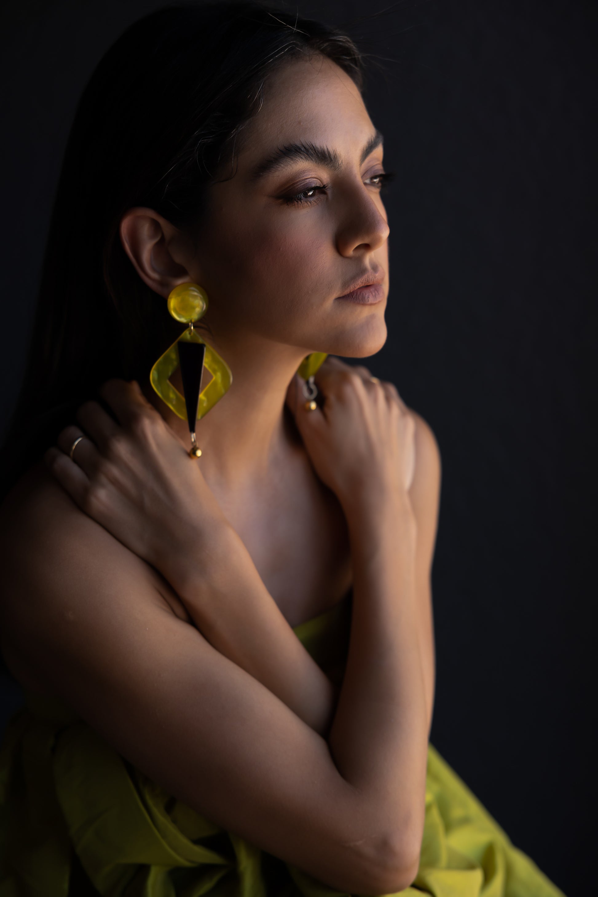 Neon Flash Deco Earrings|Vintage Baazaar 