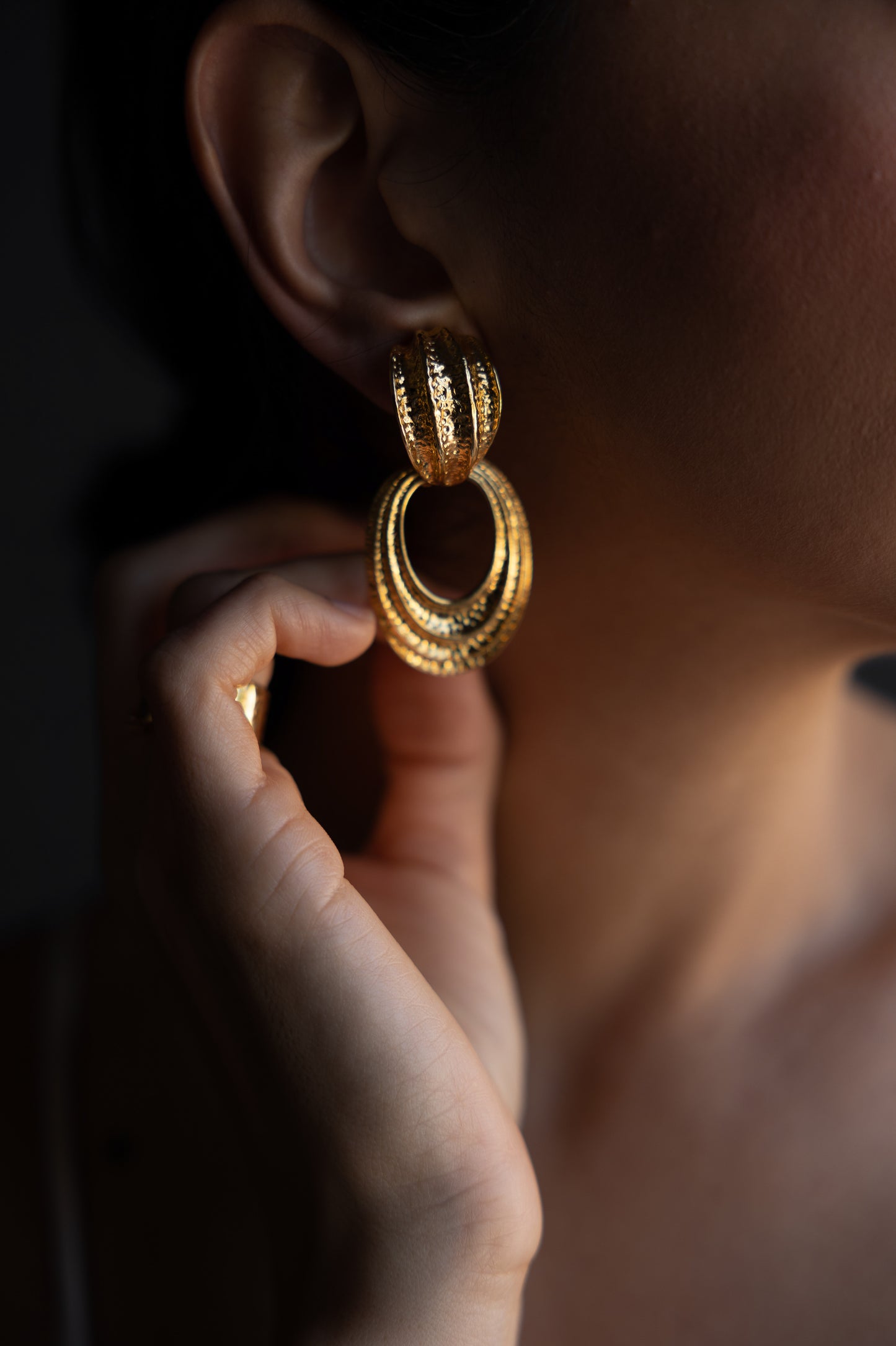 Golden Horizon Avon Earrings|Vintage Baazaar 