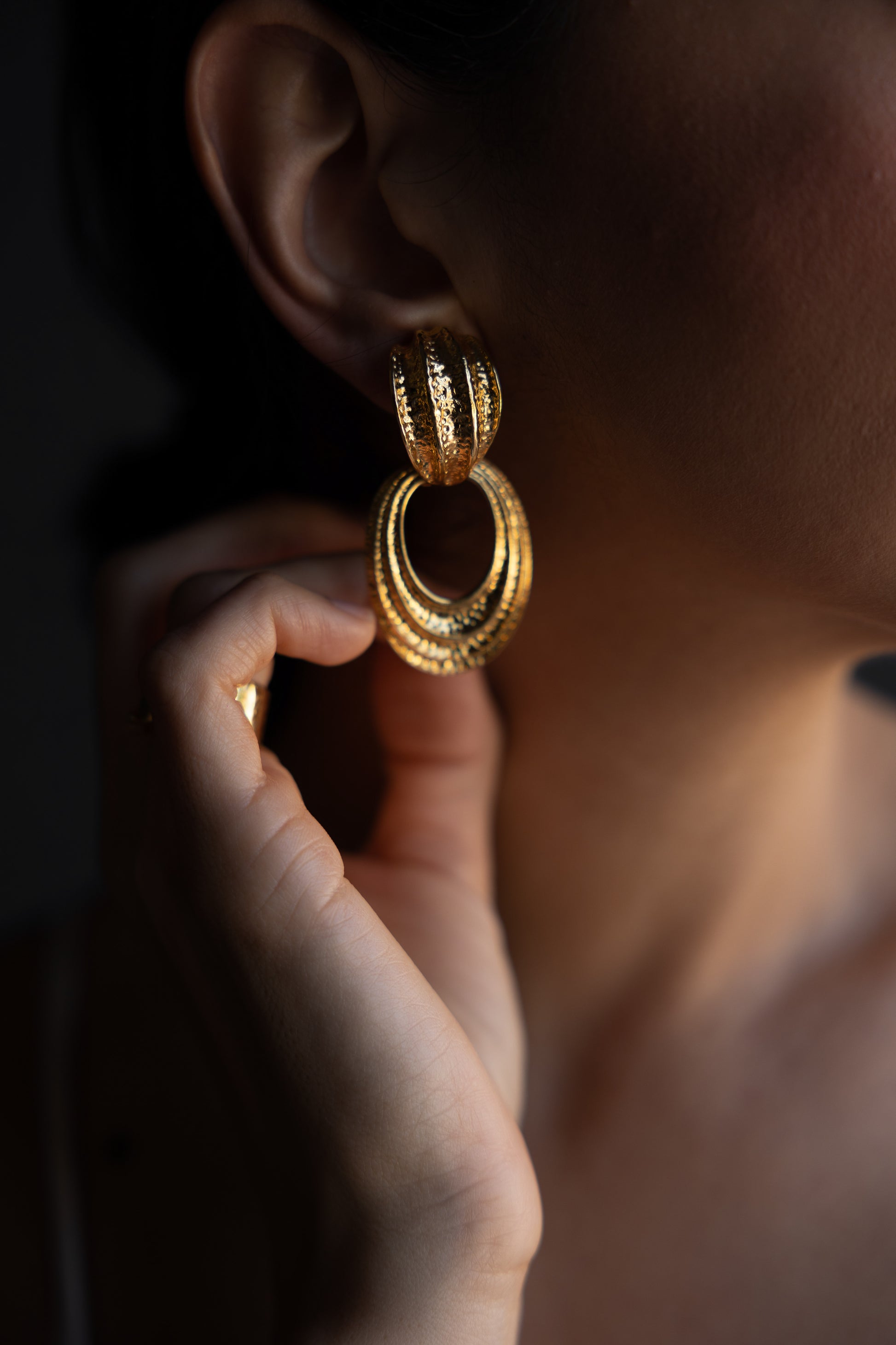 Golden Horizon Avon Earrings|Vintage Baazaar 