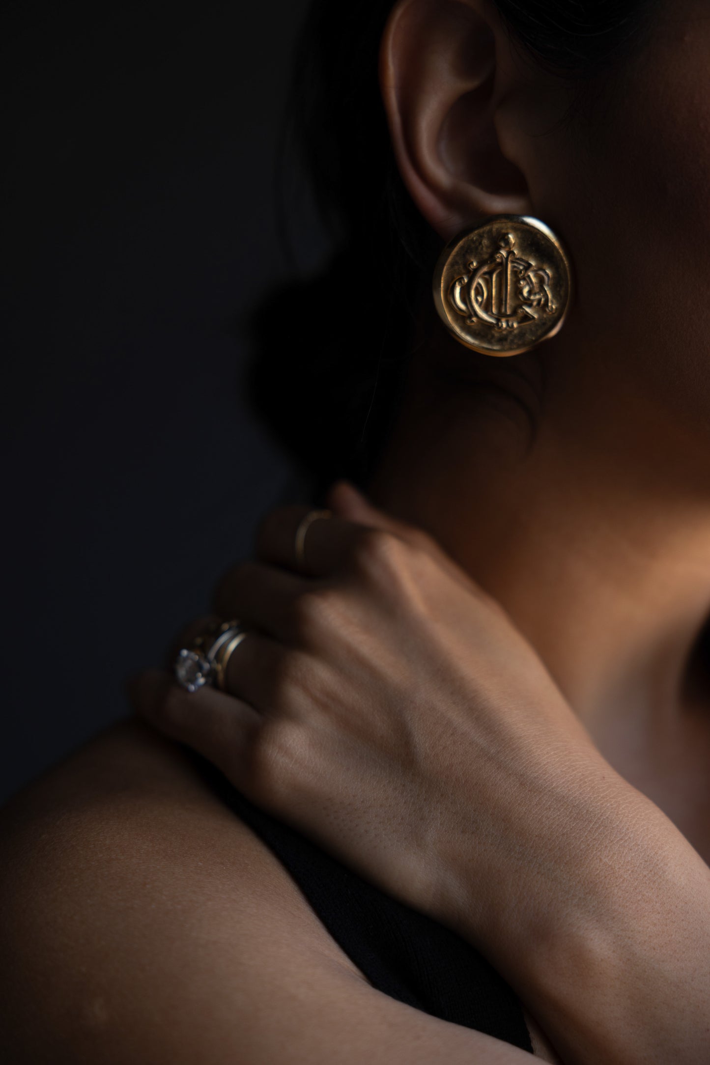Christian Dior Monogram 1980's Earrings|Vintage Baazaar 