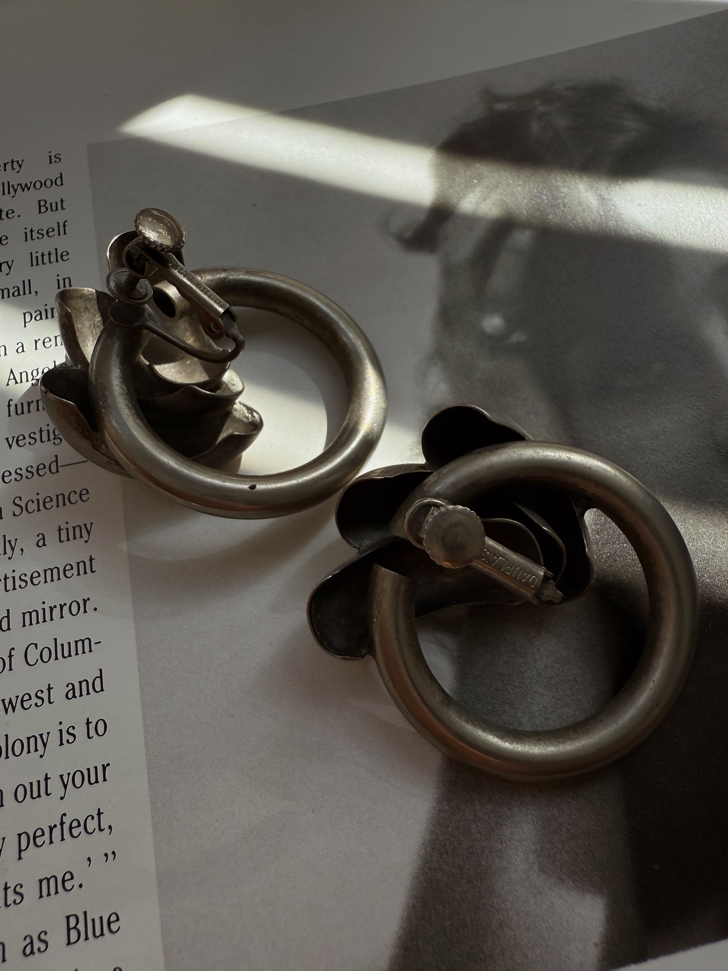 Chunky Knotted Silver Hoop Earrings|Vintage Baazaar 