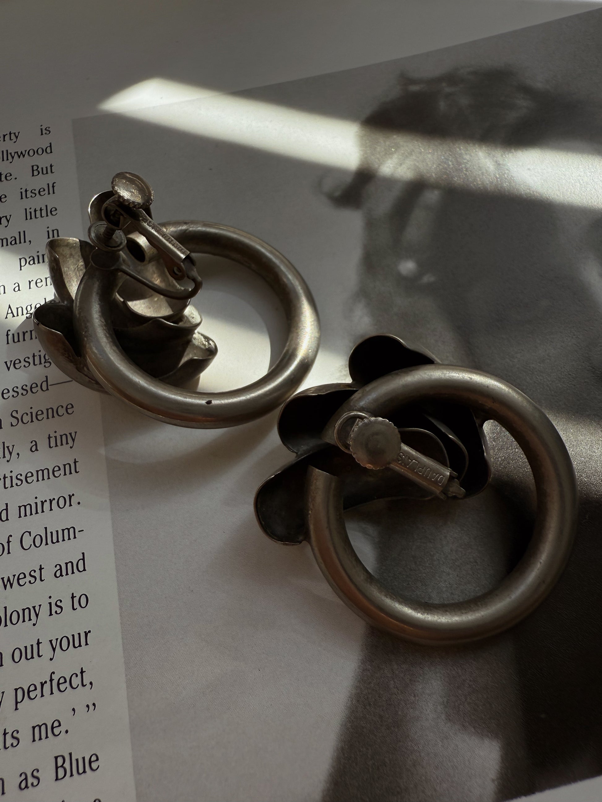 Chunky Knotted Silver Hoop Earrings|Vintage Baazaar 