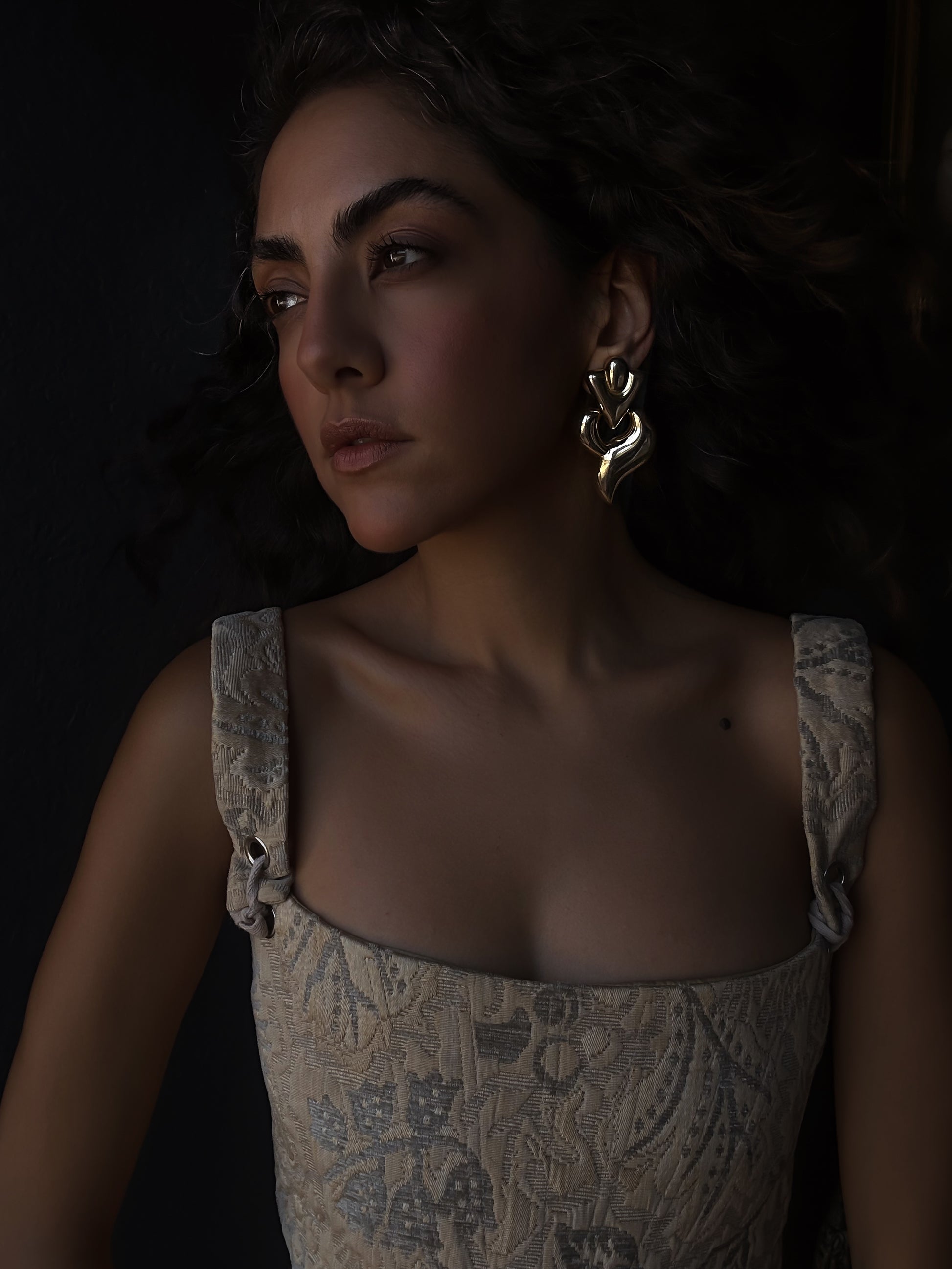 Gilded Flow Earrings|Vintage Baazaar 