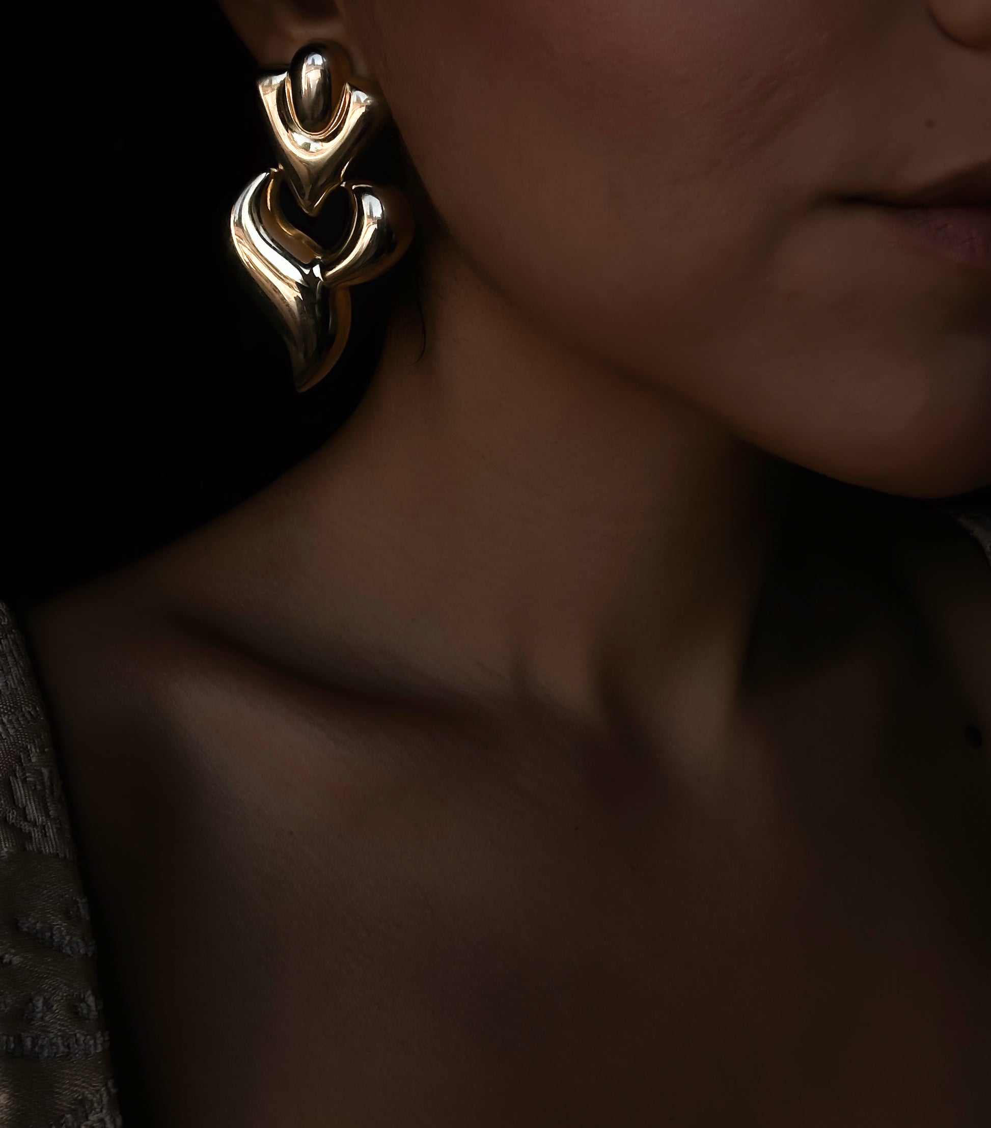 Gilded Flow Earrings|Vintage Baazaar 