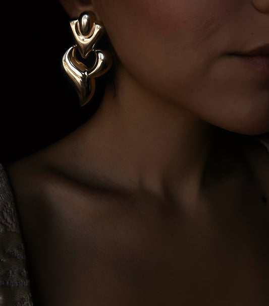 Gilded Flow Earrings|Vintage Baazaar 
