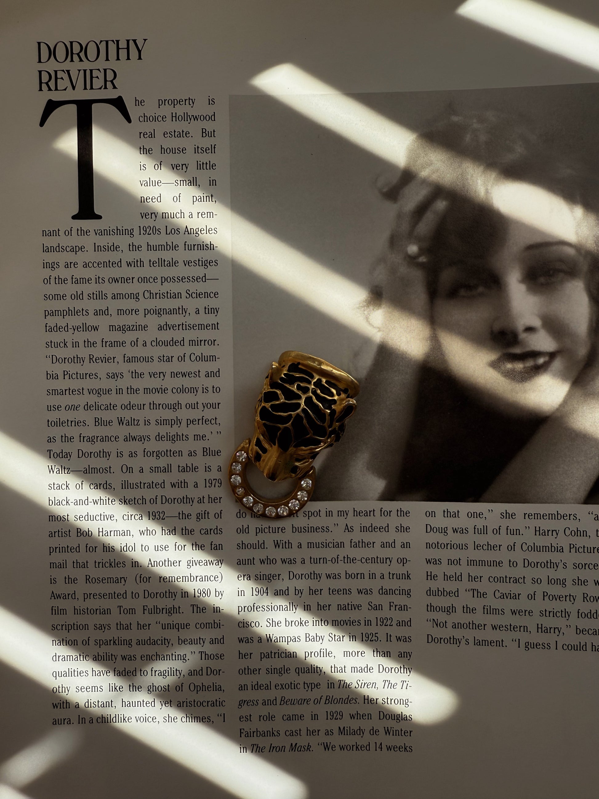 Gold Tone Black Jaguar Brooch|Vintage Baazaar 