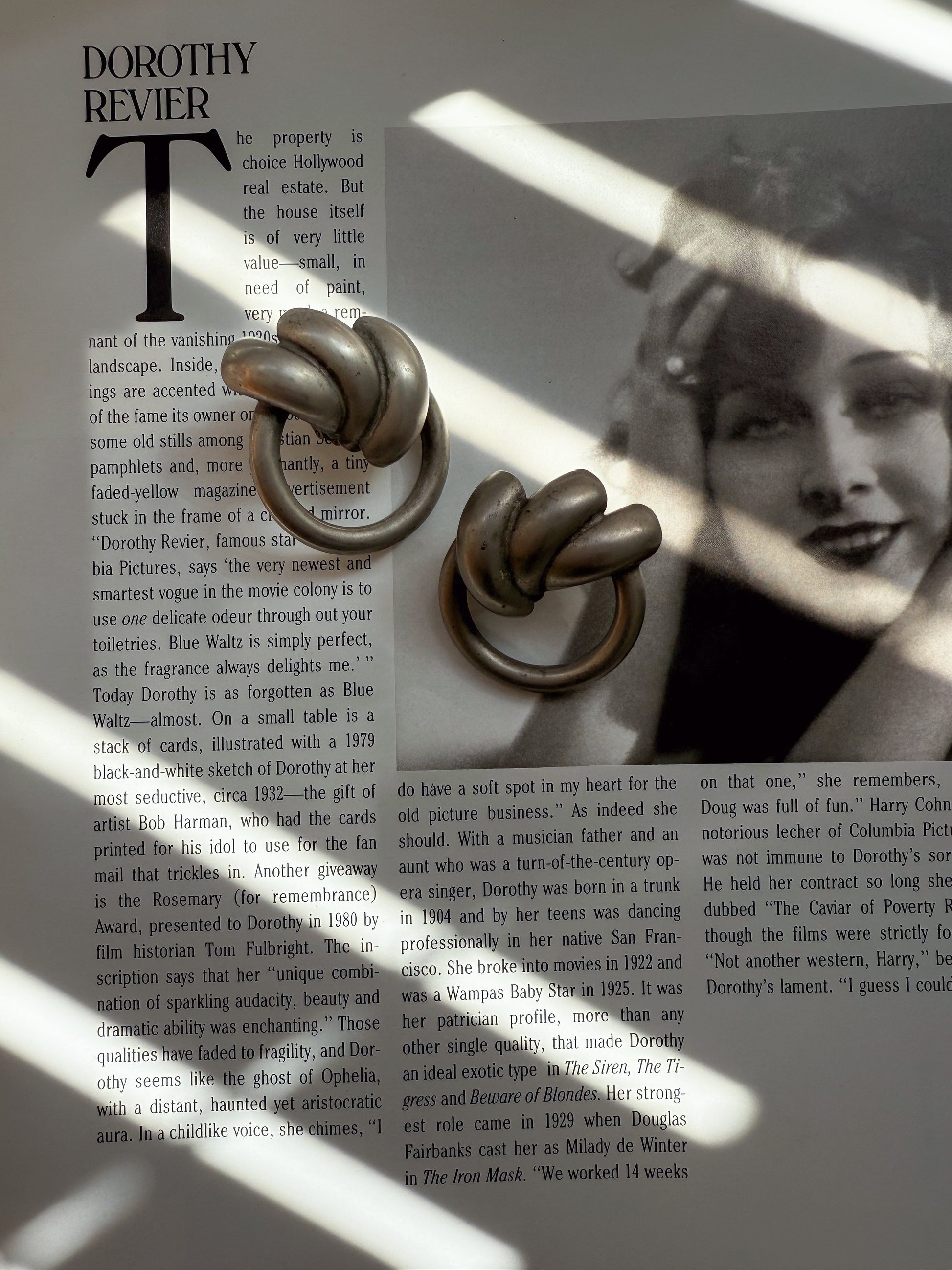 Chunky Knotted Silver Hoop Earrings|Vintage Baazaar 