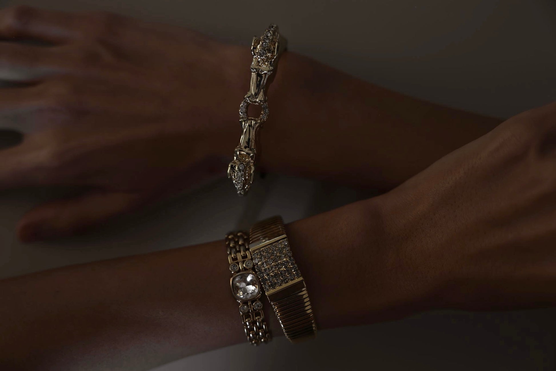 Gold-Toned Bracelets - Trifari and Gold-Filled|Vintage Baazaar 