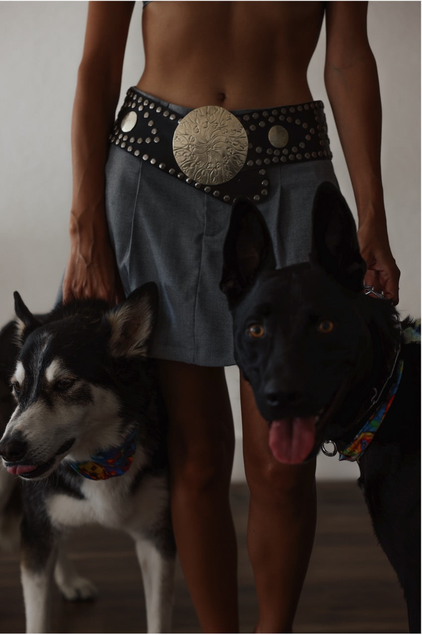 Silver Shield Belt|Vintage Baazaar 