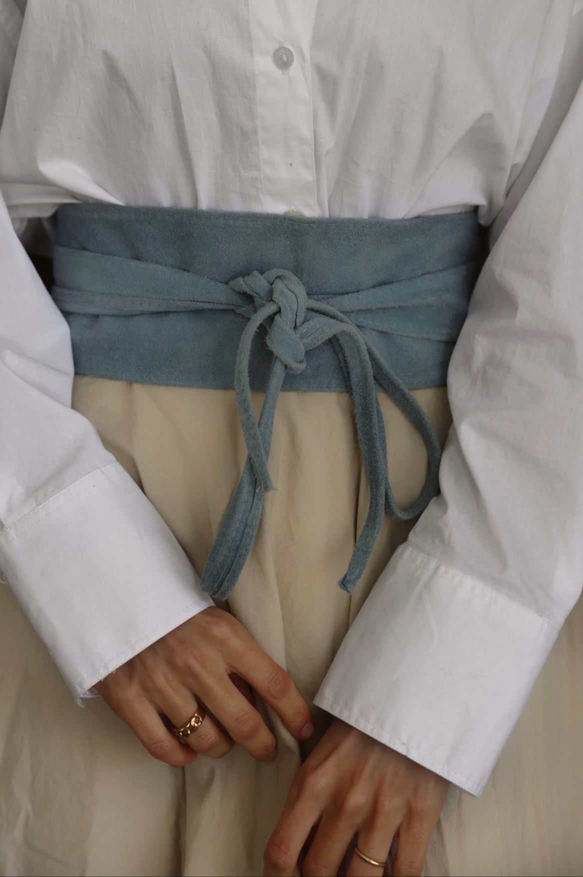 Suede Azure Wrap Belt|Vintage Baazaar 